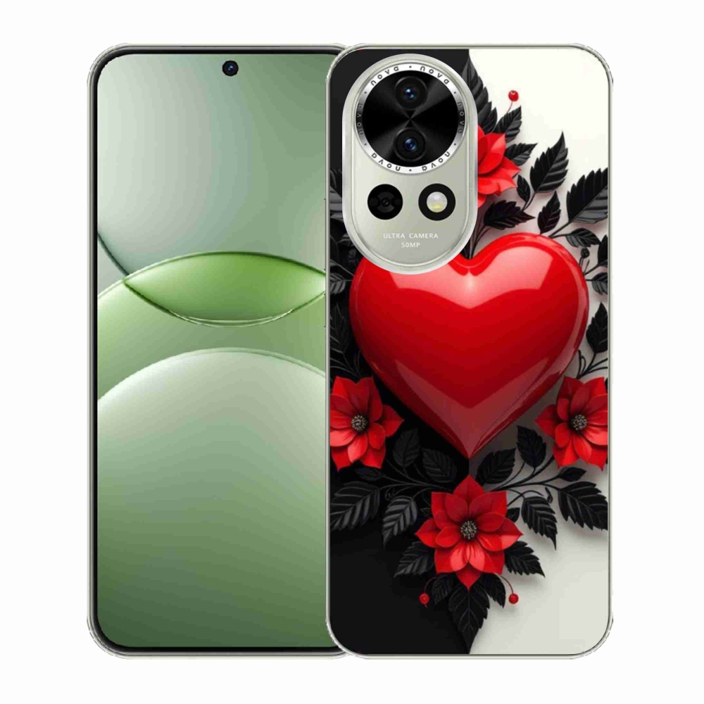 Gélový kryt mmCase na Huawei Nova 13 5G - červené srdce