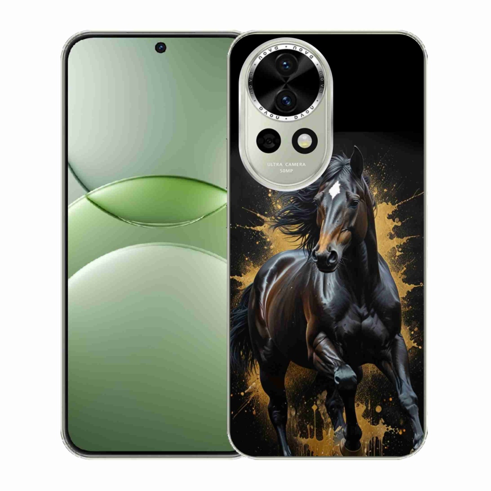 Gélový kryt mmCase na Huawei Nova 13 5G - elegantný čierny žrebec