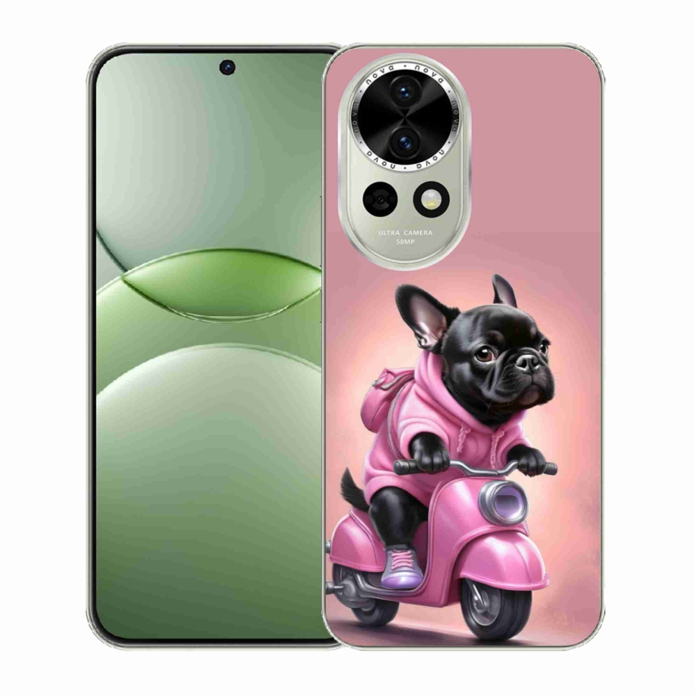 Gélový kryt mmCase na Huawei Nova 13 5G - francúzsky buldoček na skútri