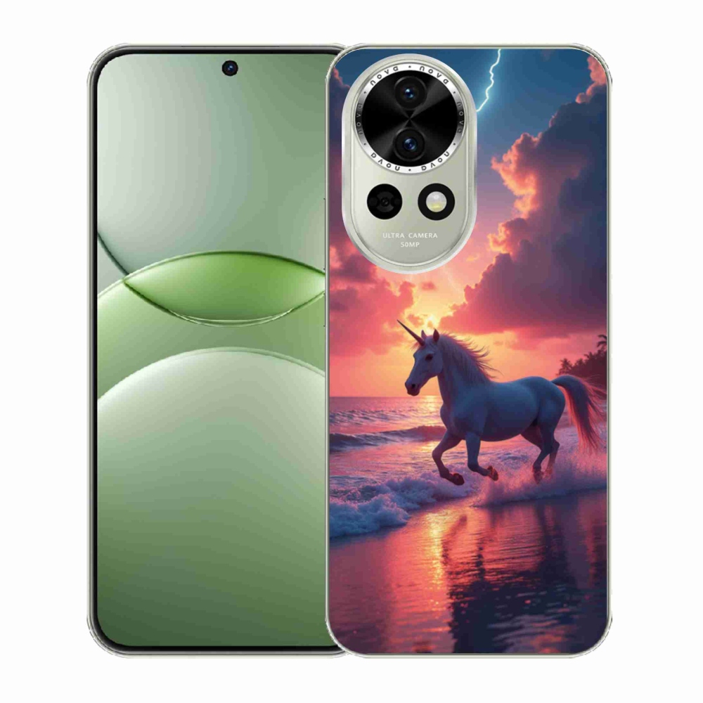 Gélový kryt mmCase na Huawei Nova 13 5G - jednorožec na pláži