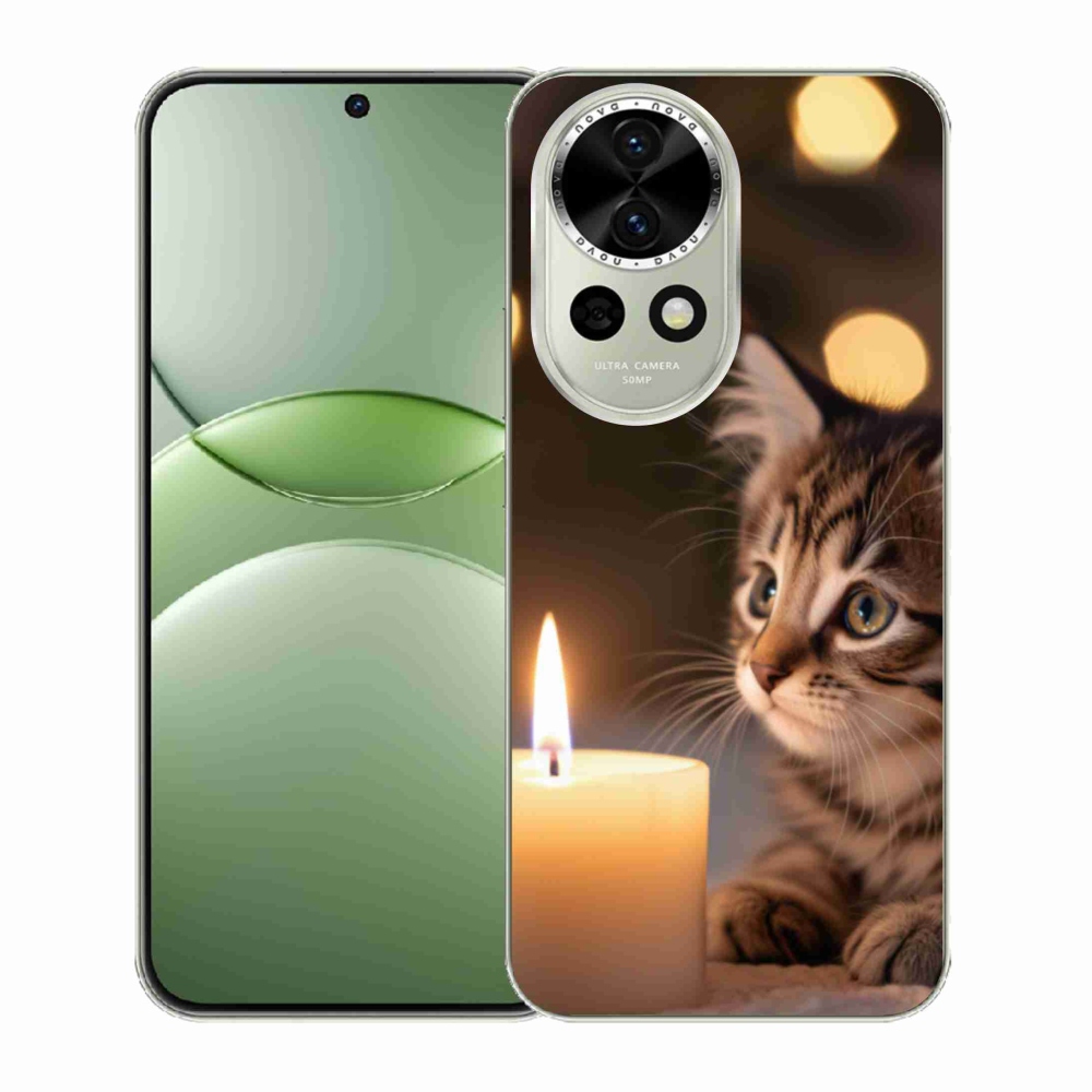 Gélový kryt mmCase na Huawei Nova 13 5G - mačiatko a sviečka