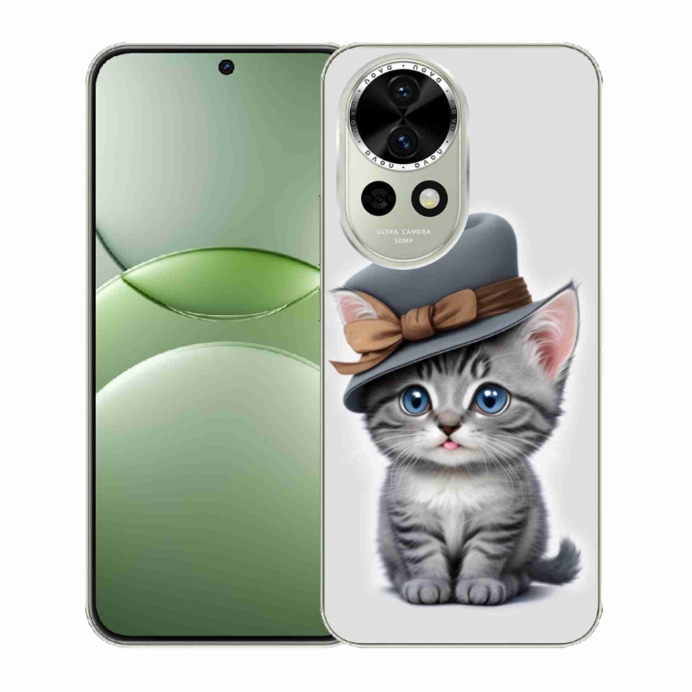 Gélový kryt mmCase na Huawei Nova 13 5G - mačiatko s klobúkom