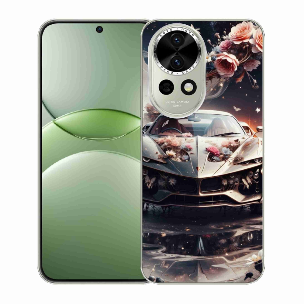 Gélový kryt mmCase na Huawei Nova 13 5G - kvetinové športové vozidlo
