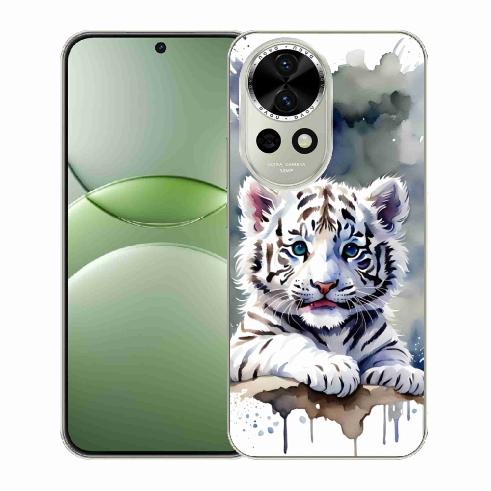 Gélový kryt mmCase na Huawei Nova 13 5G - mláďa bieleho tigra