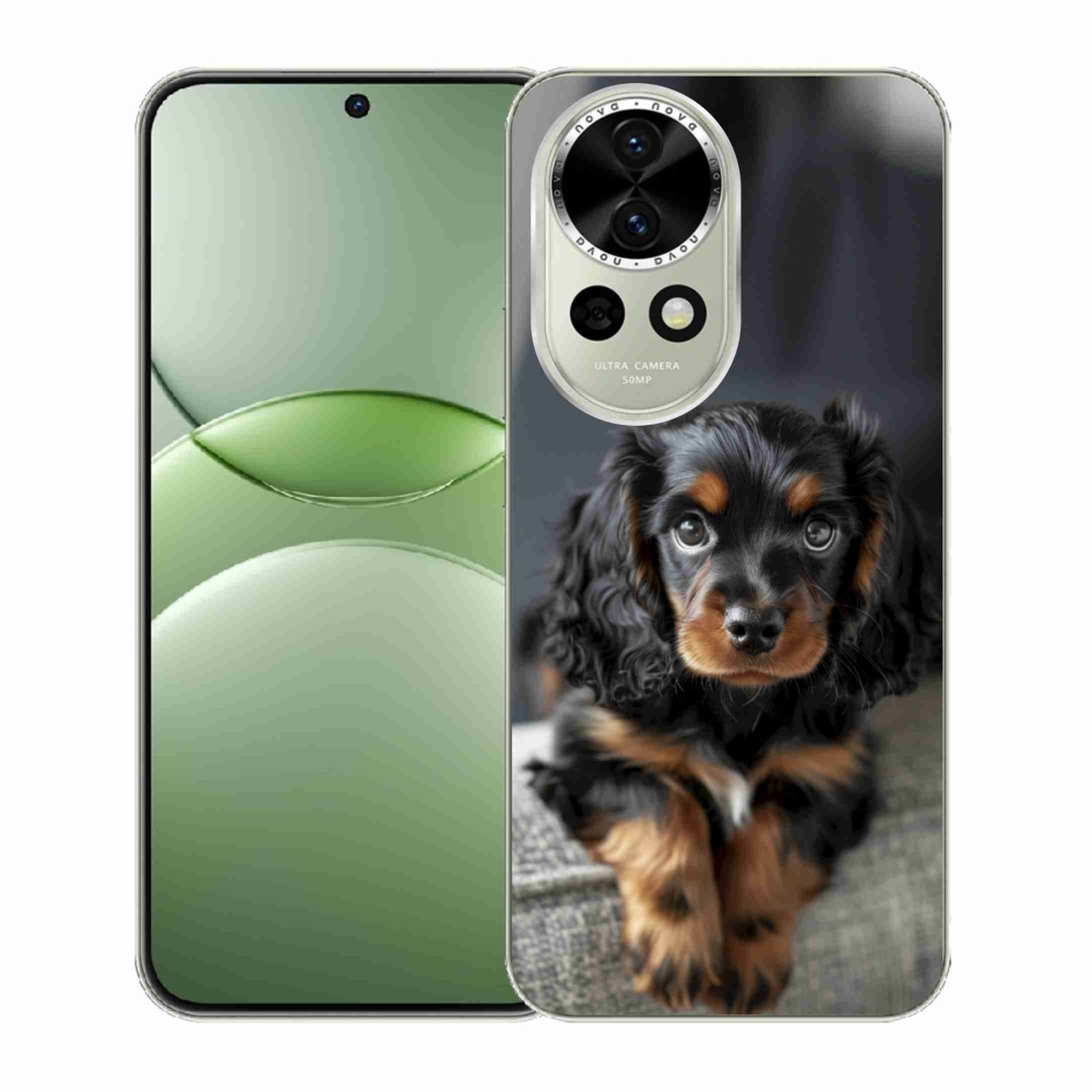 Gélový kryt mmCase na Huawei Nova 13 5G - roztomilý dlhosrstý jazvečík