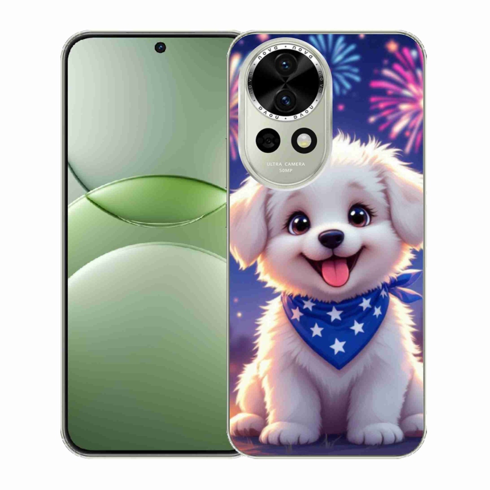 Gélový kryt mmCase na Huawei Nova 13 5G - slávnostné šteňa