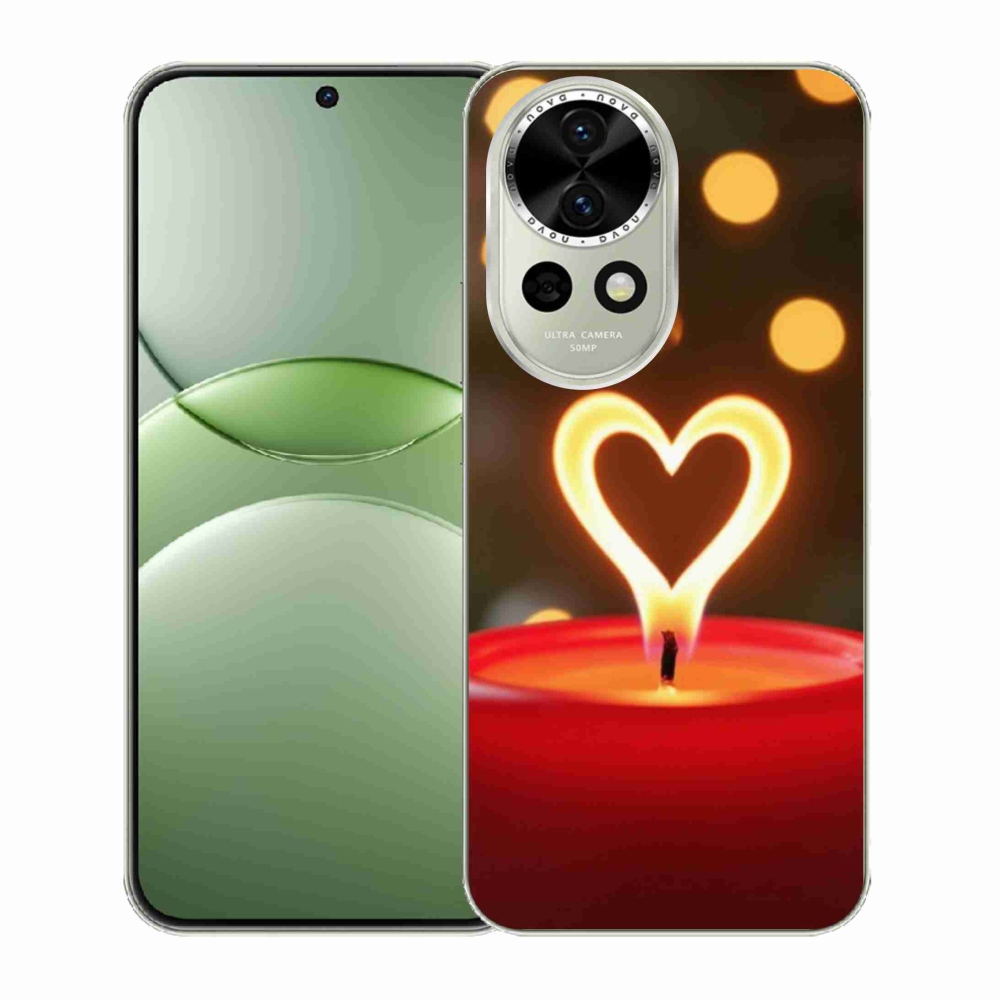 Gélový kryt mmCase na Huawei Nova 13 5G - srdce z plameňa