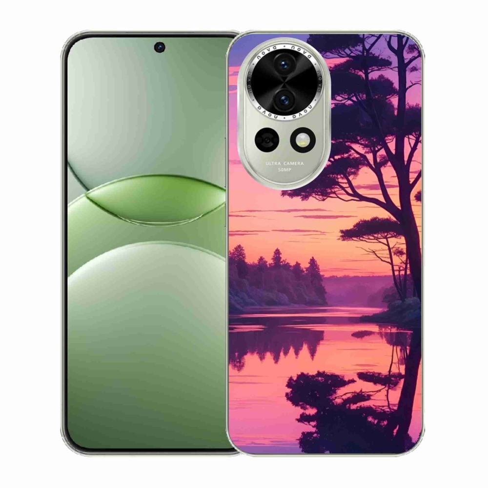 Gélový kryt mmCase na Huawei Nova 13 5G - západ slnka nad jazerom
