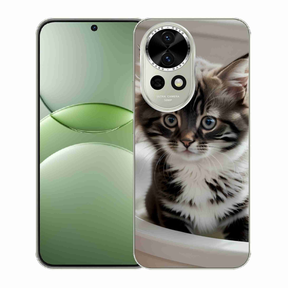 Gélový kryt mmCase na Huawei Nova 13 5G - zvedavé mačiatko