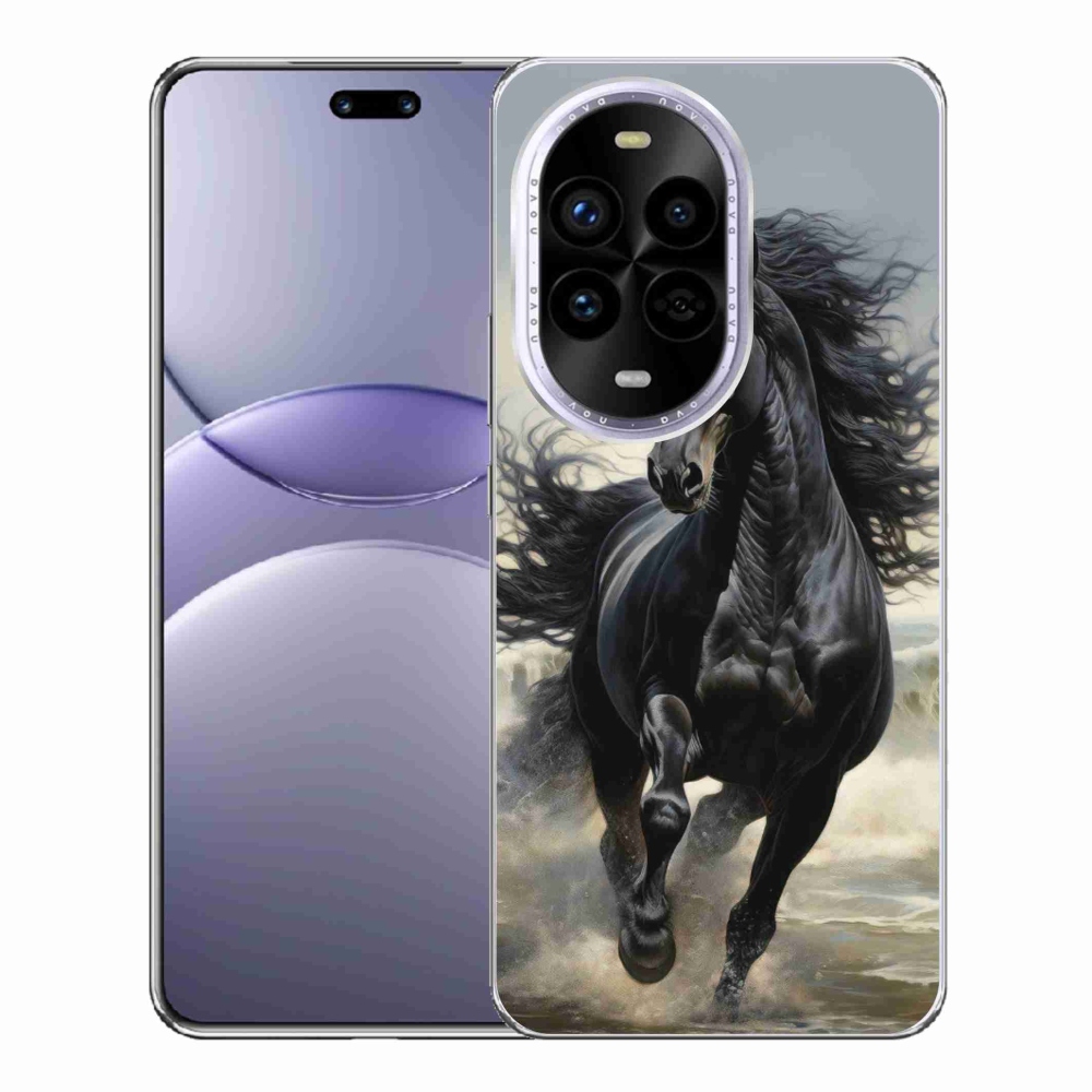 Gélový kryt mmCase na Huawei Nova 13 Pro 5G - bežiaci čierny kôň