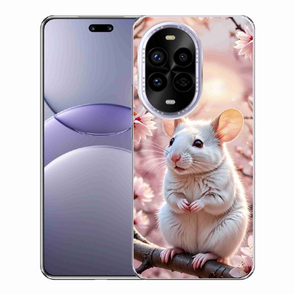 Gélový kryt mmCase na Huawei Nova 13 Pro 5G - biela myš na vetve