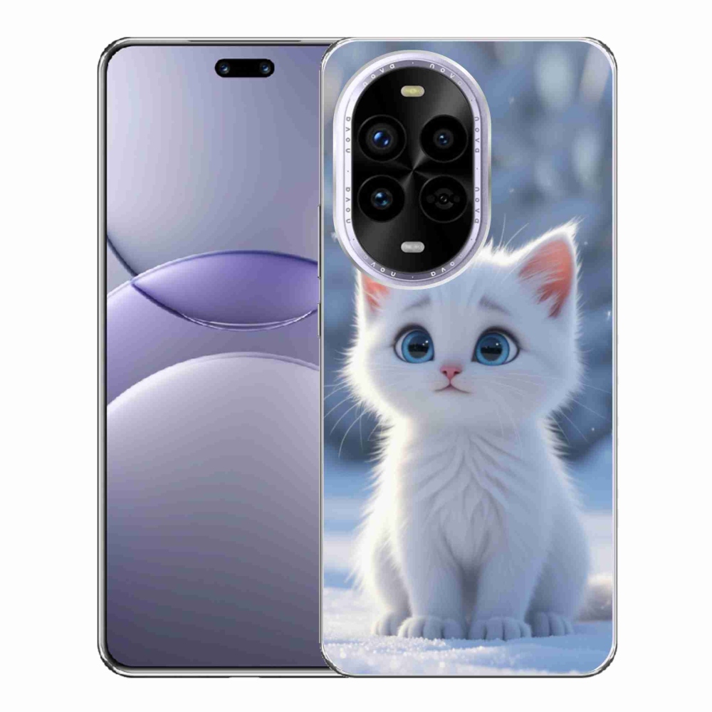 Gélový kryt mmCase na Huawei Nova 13 Pro 5G - biele mačiatko 3
