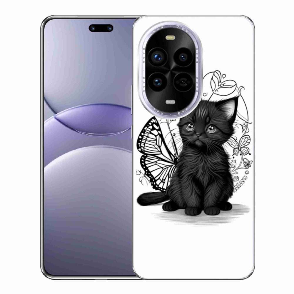 Gélový kryt mmCase na Huawei Nova 13 Pro 5G - čierne mačiatko