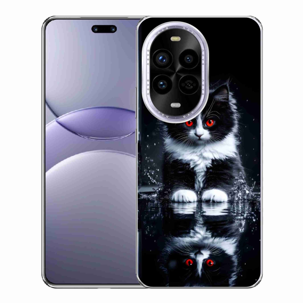 Gélový kryt mmCase na Huawei Nova 13 Pro 5G - čiernobiele mačiatko