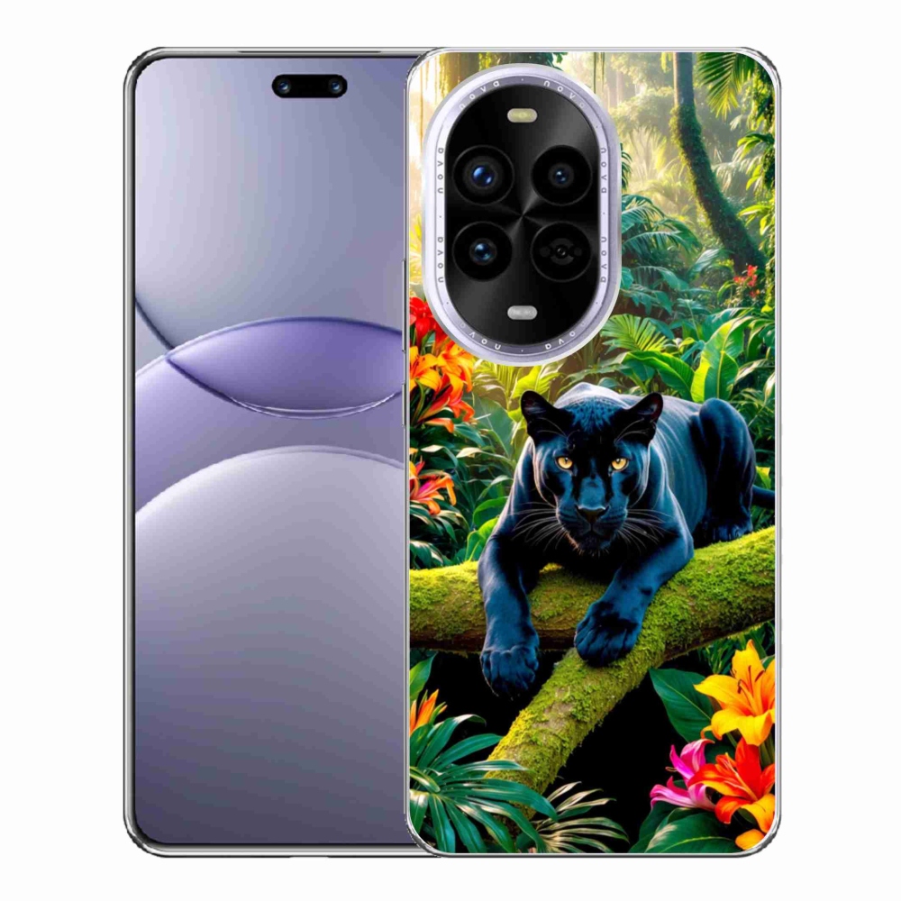 Gélový kryt mmCase na Huawei Nova 13 Pro 5G - čierny panter v džungli