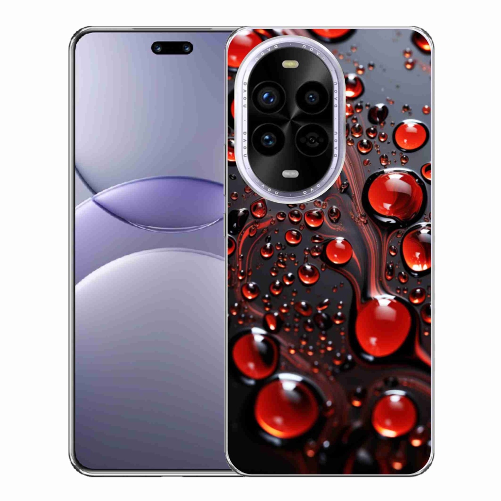 Gélový kryt mmCase na Huawei Nova 13 Pro 5G - červené kvapky 2
