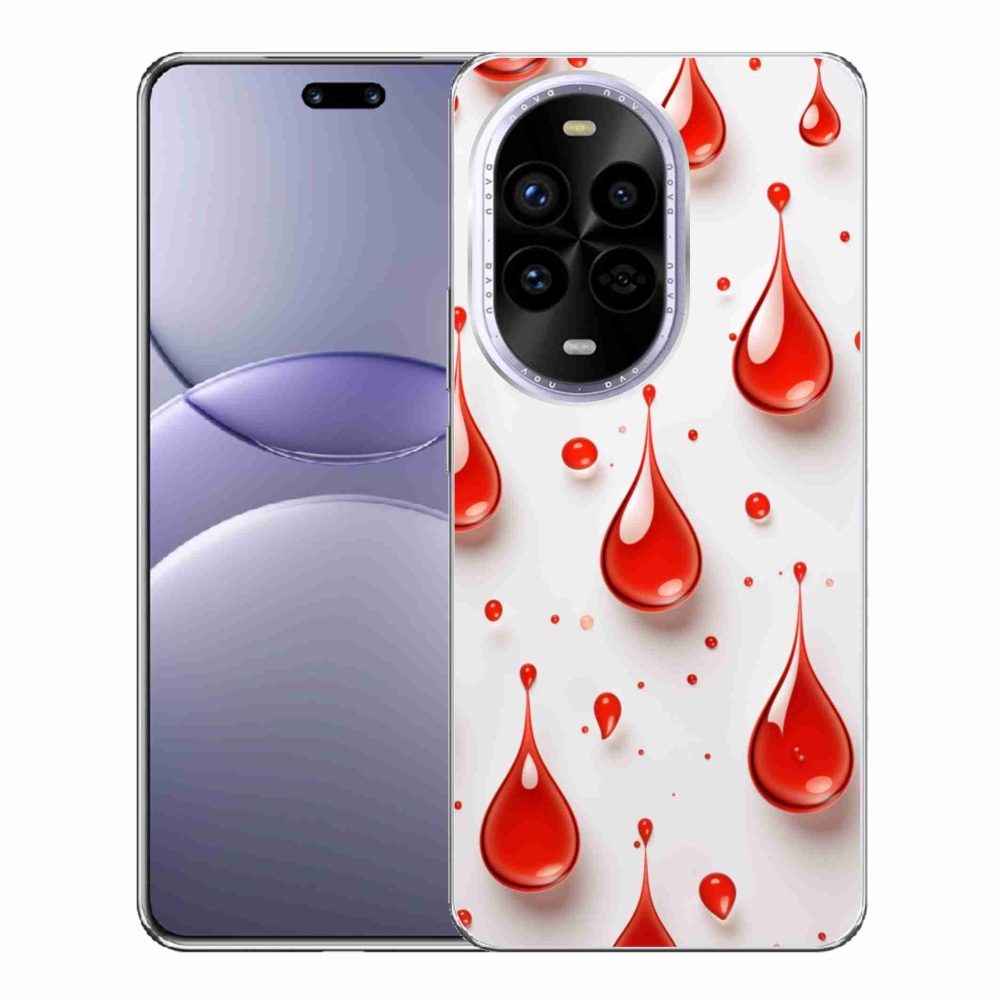 Gélový kryt mmCase na Huawei Nova 13 Pro 5G - červené kvapky