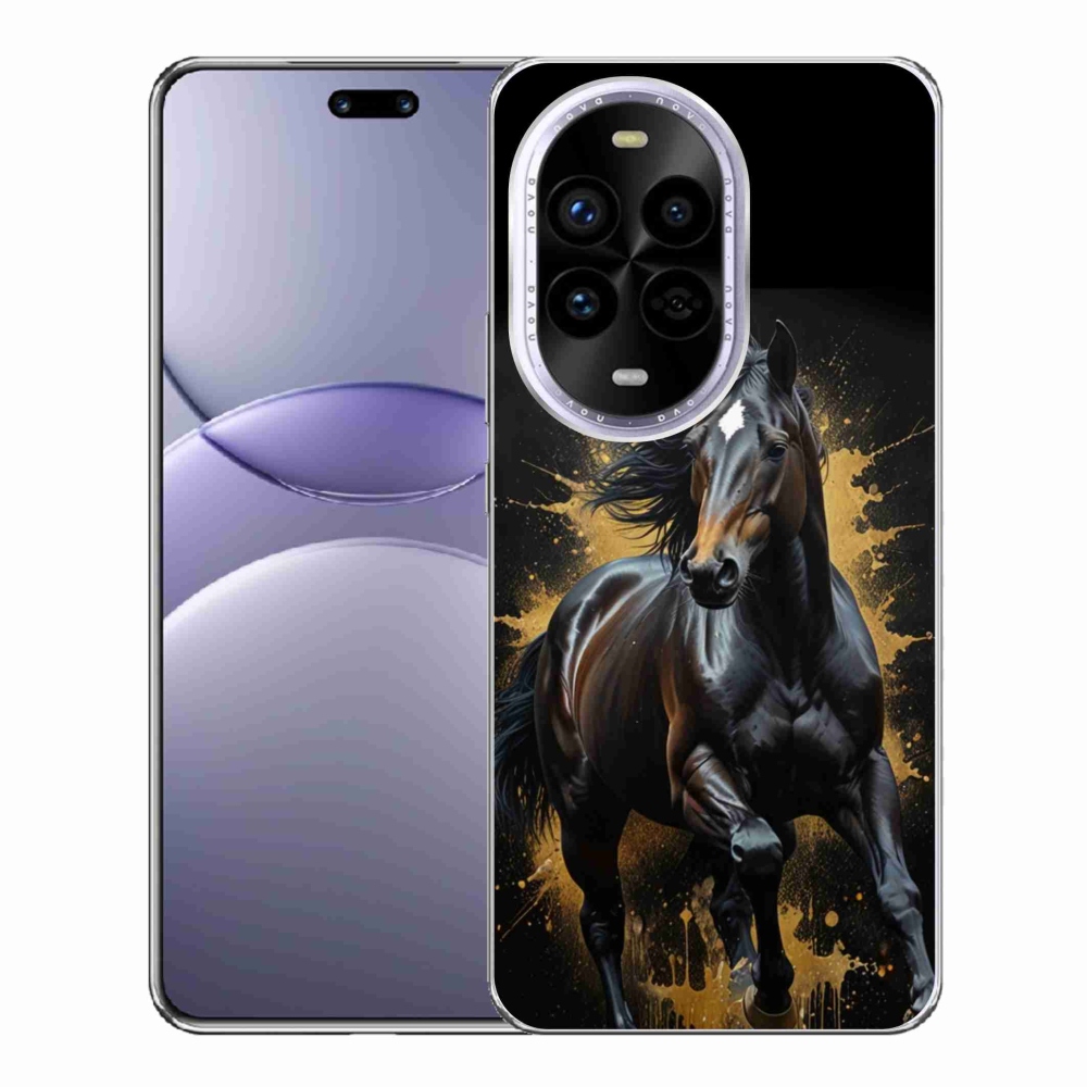 Gélový kryt mmCase na Huawei Nova 13 Pro 5G - elegantný čierny žrebec