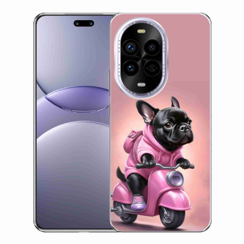 Gélový kryt mmCase na Huawei Nova 13 Pro 5G - francúzsky buldoček na skútri
