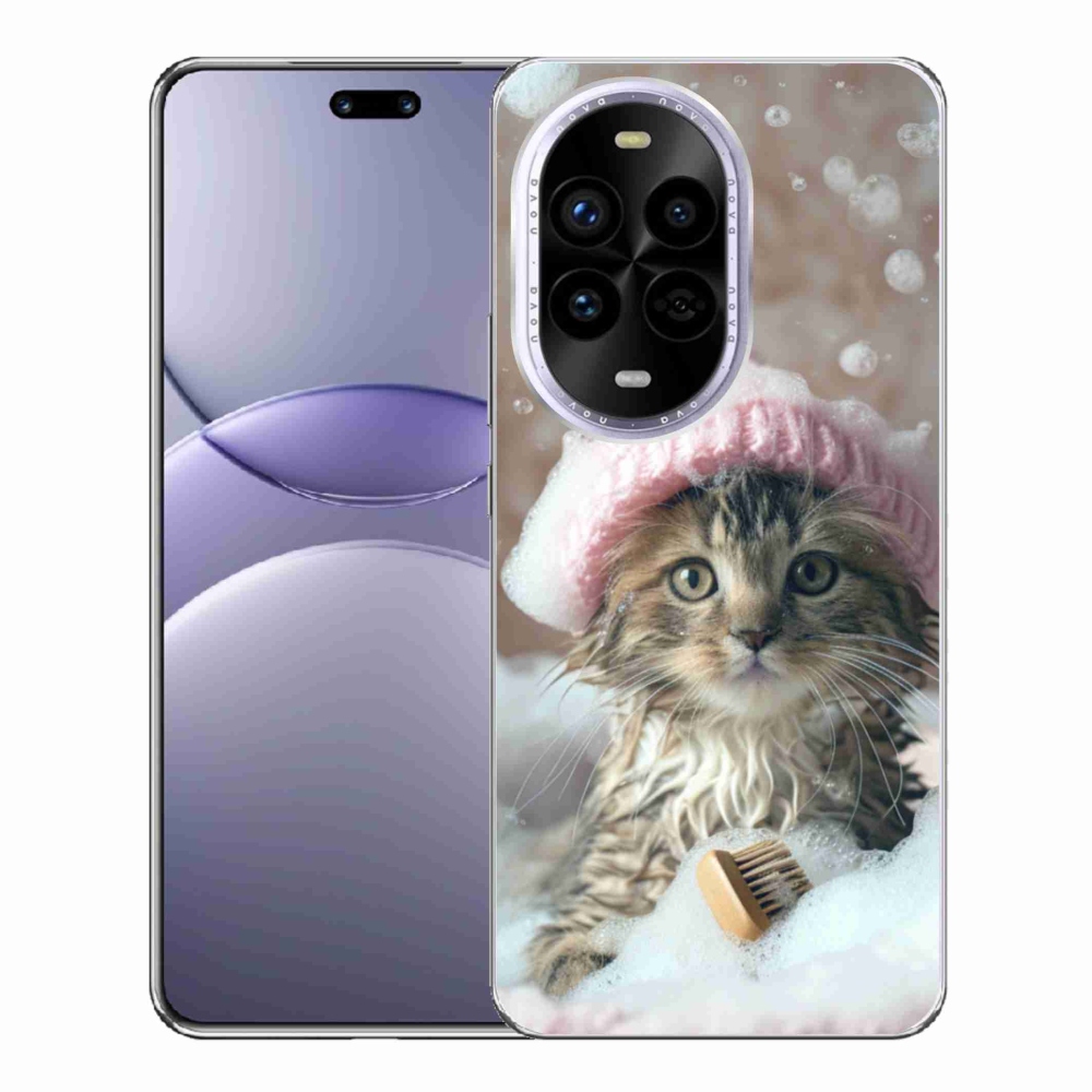 Gélový kryt mmCase na Huawei Nova 13 Pro 5G - mačiatko a kúpeľ
