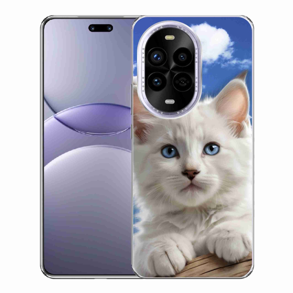 Gélový kryt mmCase na Huawei Nova 13 Pro 5G - mačiatko a oblaky