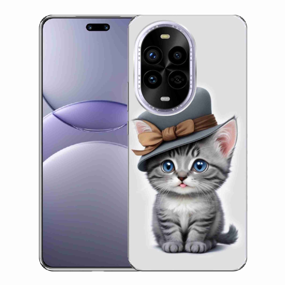 Gélový kryt mmCase na Huawei Nova 13 Pro 5G - mačiatko s klobúkom