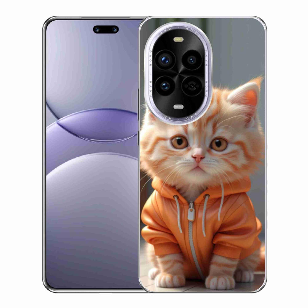 Gélový kryt mmCase na Huawei Nova 13 Pro 5G - mačiatko v mikine