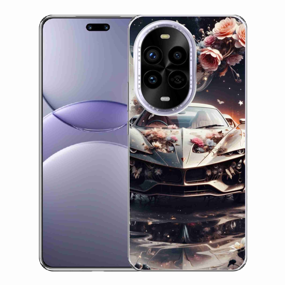 Gélový kryt mmCase na Huawei Nova 13 Pro 5G - kvetinový športový automobil