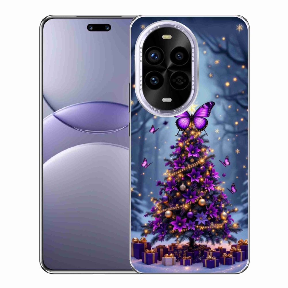 Gélový kryt mmCase na Huawei Nova 13 Pro 5G - motýlí vianočný stromček