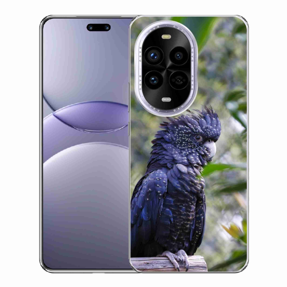 Gélový kryt mmCase na Huawei Nova 13 Pro 5G - papagáj kakadu čierny