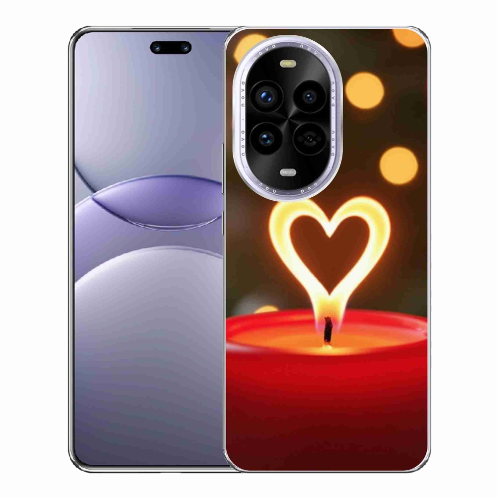 Gélový kryt mmCase na Huawei Nova 13 Pro 5G - srdce z plameňa