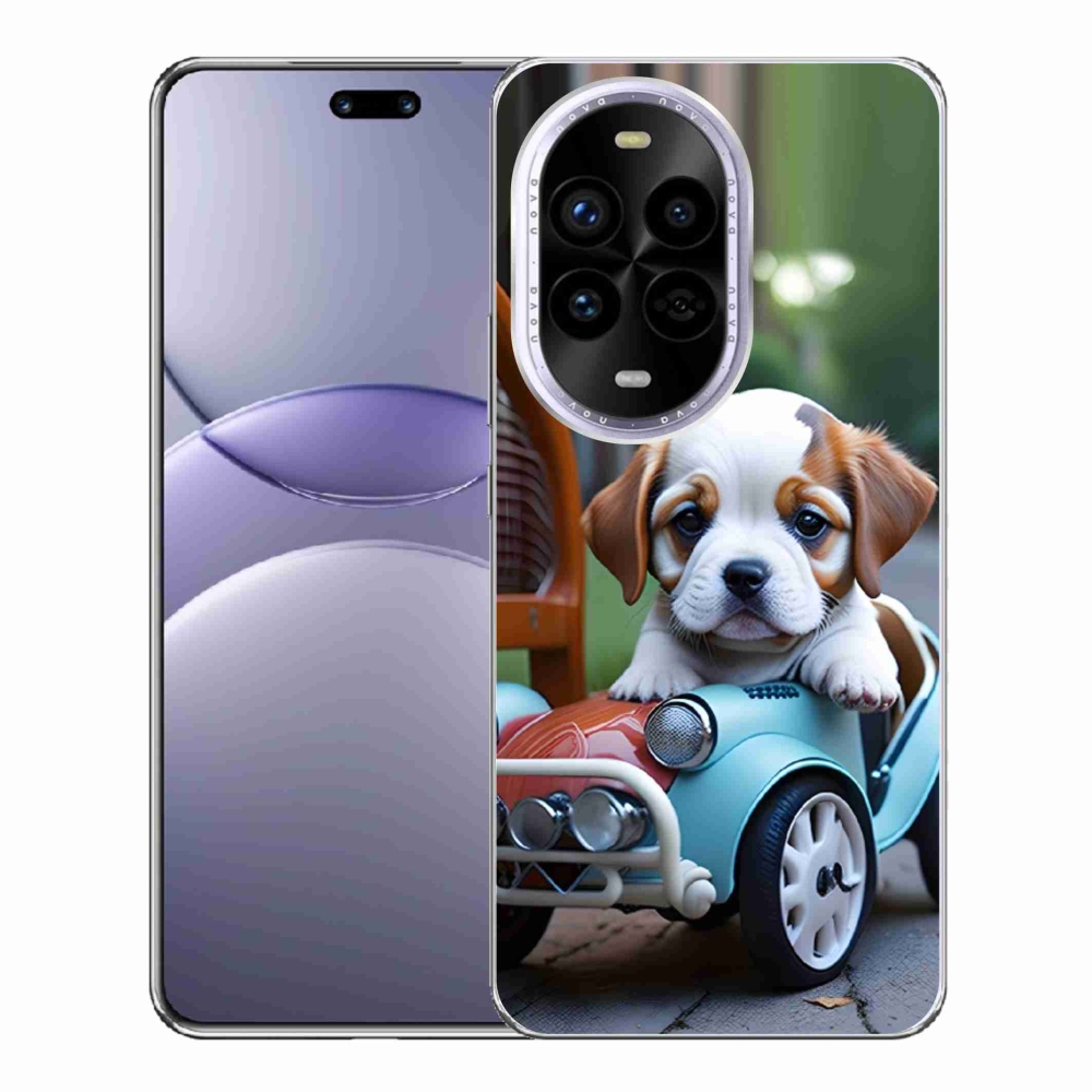 Gélový kryt mmCase na Huawei Nova 13 Pro 5G - šteňa v retro aute