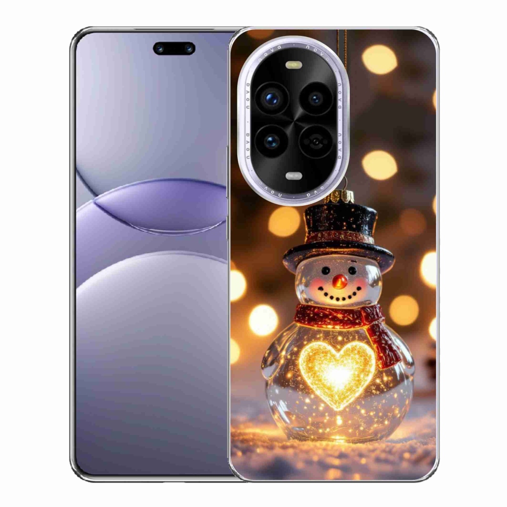 Gélový kryt mmCase na Huawei Nova 13 Pro 5G - svietiaci vianočný snehuliak