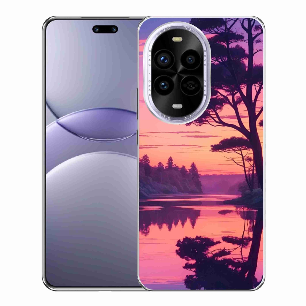 Gélový kryt mmCase na Huawei Nova 13 Pro 5G - západ slnka nad jazerom