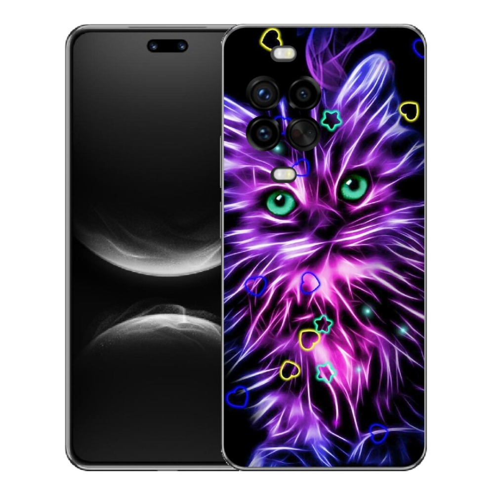 Gélový kryt mmCase na Huawei Nova 14 Pro - abstraktná mačka