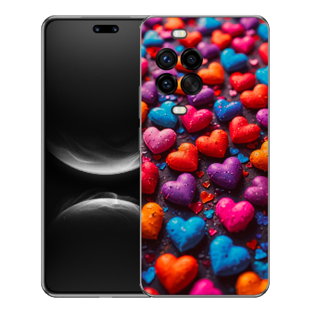 Gélový kryt mmCase na Huawei Nova 14 Pro - farebné srdcia