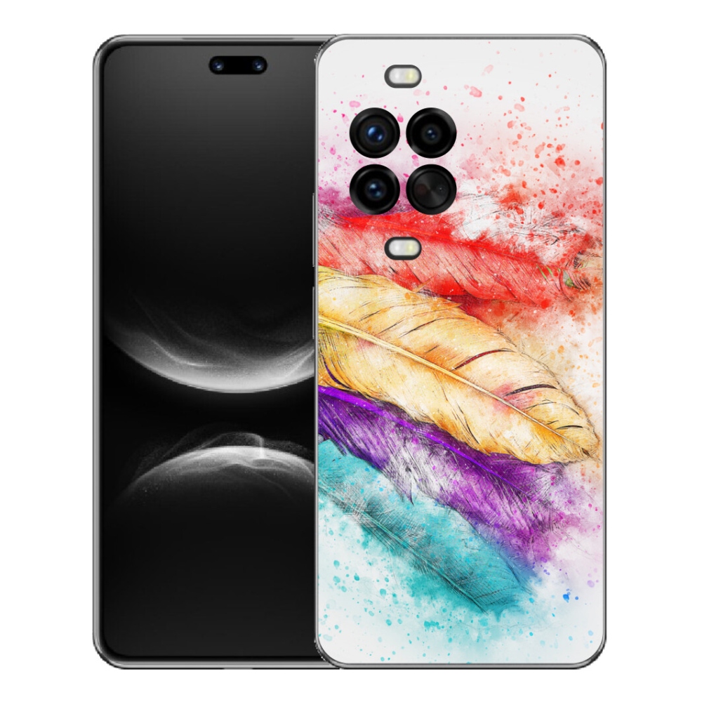 Gélový kryt mmCase na Huawei Nova 14 Pro - farebné perie