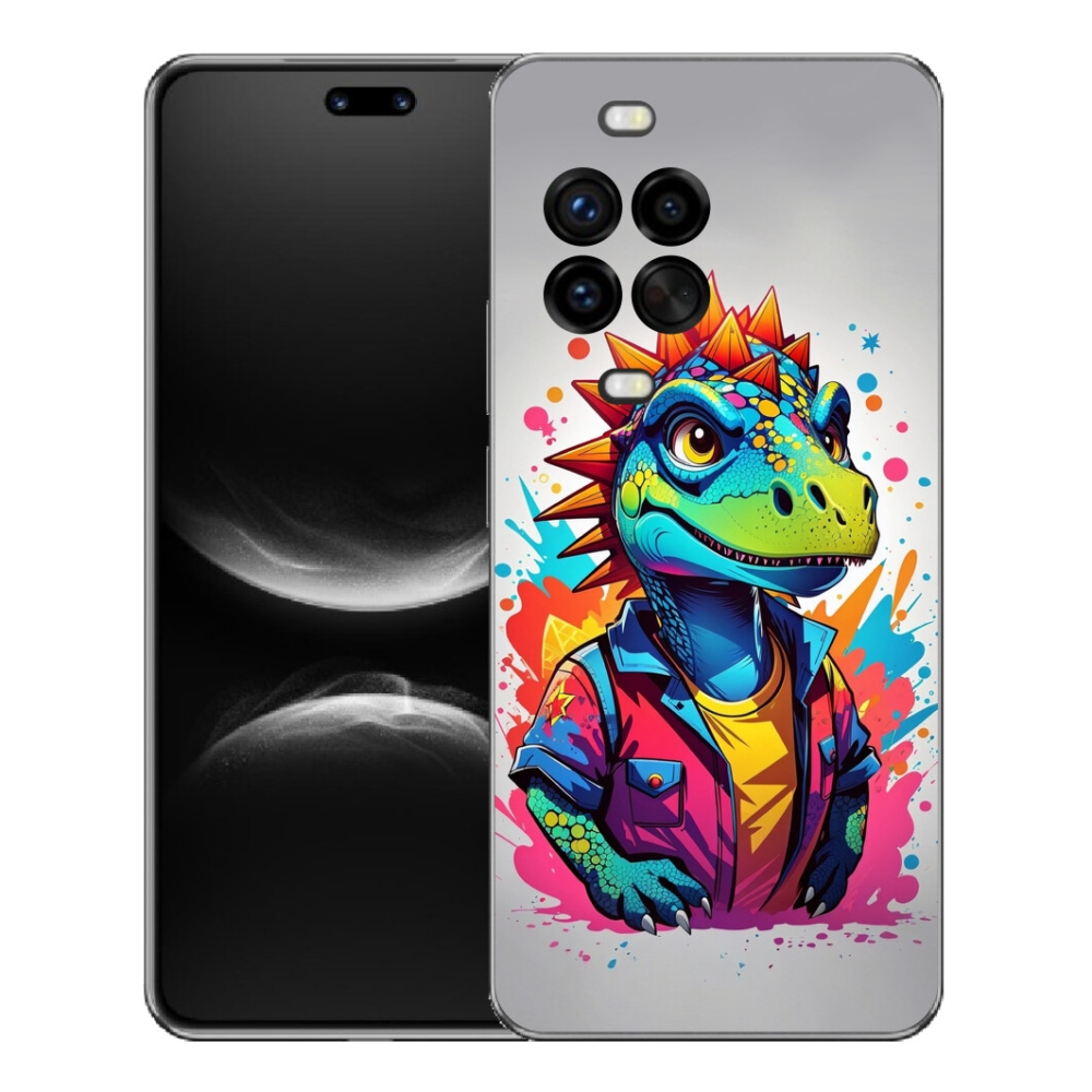 Gélový kryt mmCase na Huawei Nova 14 Pro - farebný dinosaurus