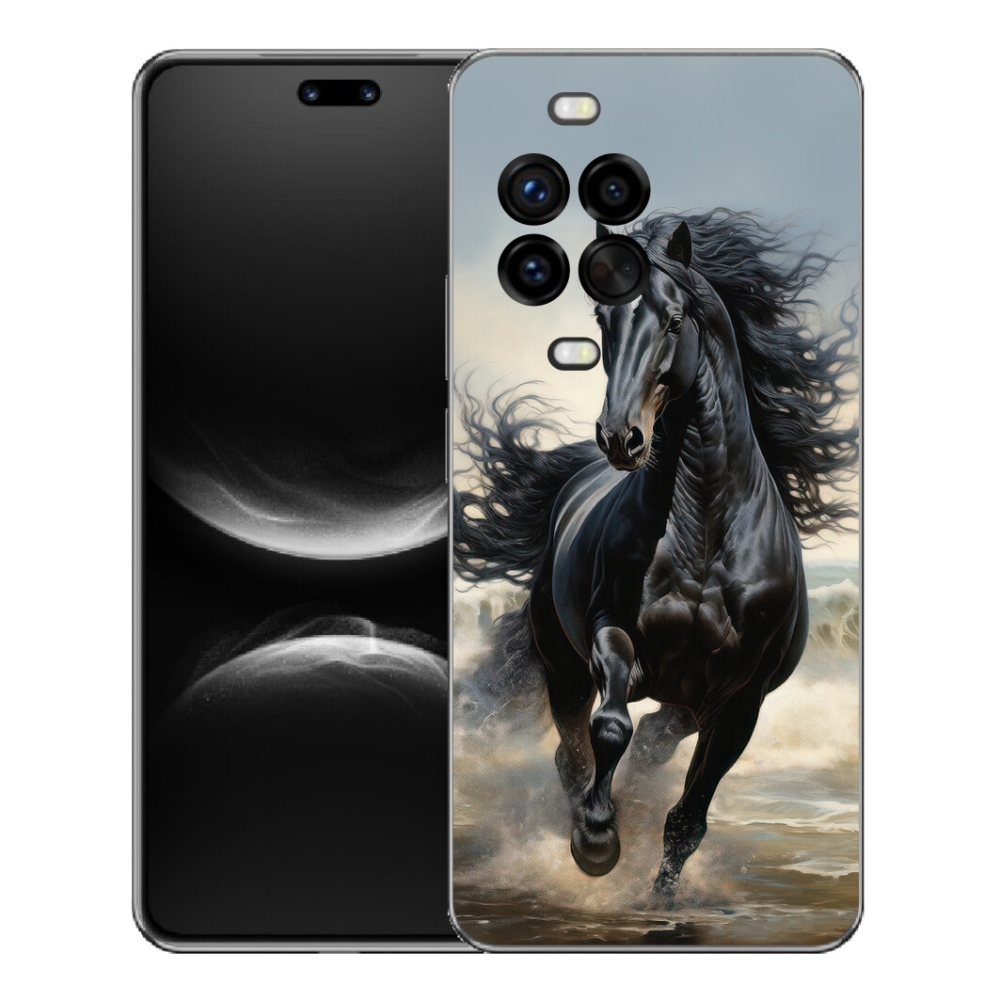 Gélový kryt mmCase na Huawei Nova 14 Pro - bežiaci čierny kôň