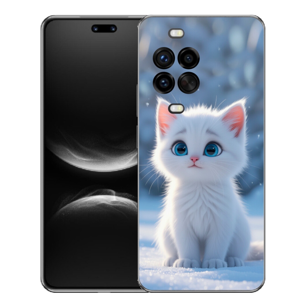 Gélový kryt mmCase na Huawei Nova 14 Pro - biele mačiatko 3