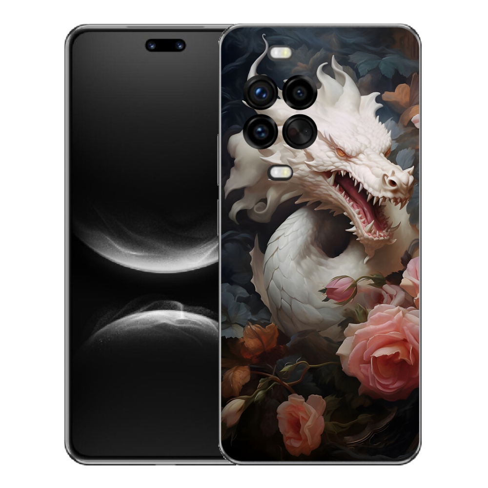 Gélový kryt mmCase na Huawei Nova 14 Pro - biely drak