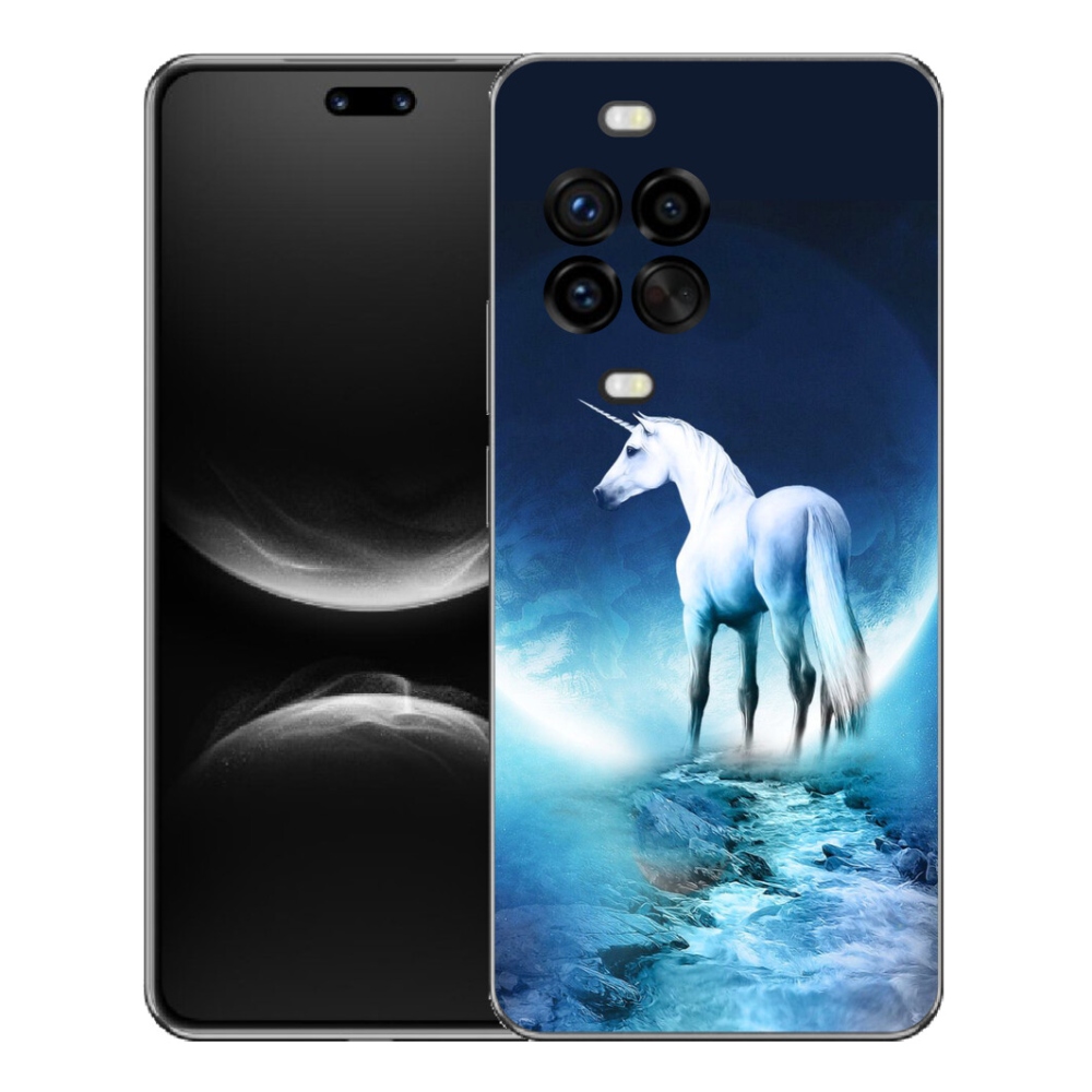 Gélový kryt mmCase na Huawei Nova 14 Pro - biely jednorožec