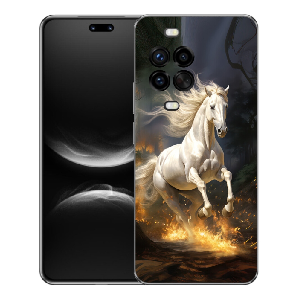 Gélový kryt mmCase na Huawei Nova 14 Pro - biely kôň 2