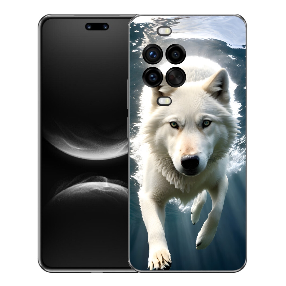 Gélový kryt mmCase na Huawei Nova 14 Pro - biely vlk