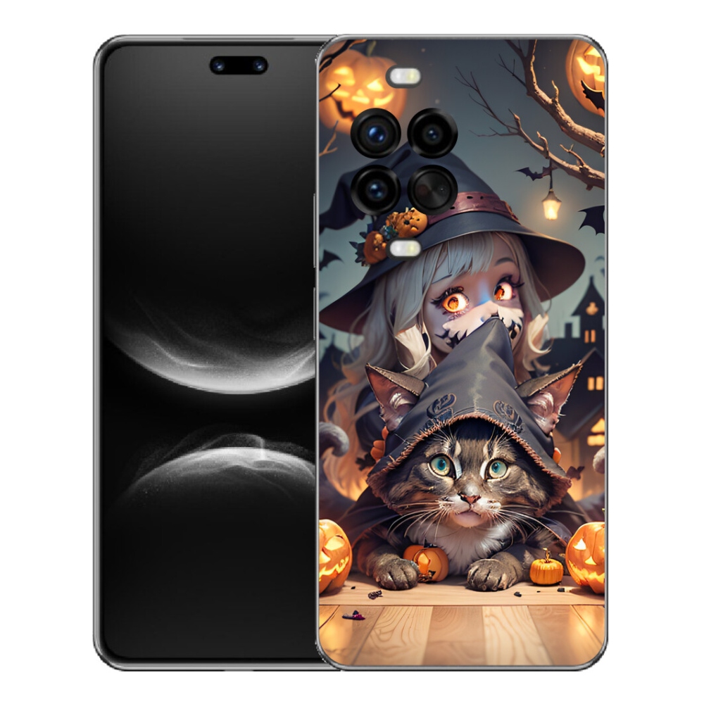 Gélový kryt mmCase na Huawei Nova 14 Pro - čarodejnica s mačkou