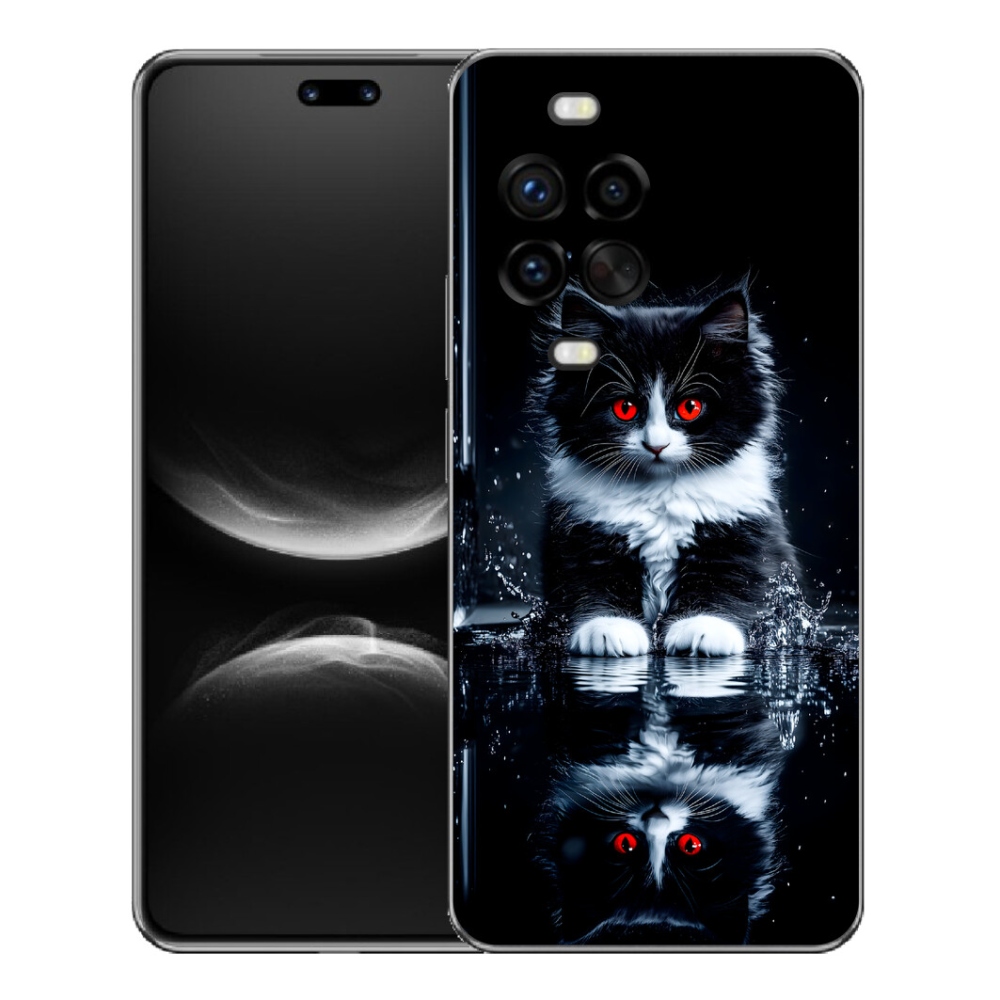Gélový kryt mmCase na Huawei Nova 14 Pro - čiernobiele mačiatko
