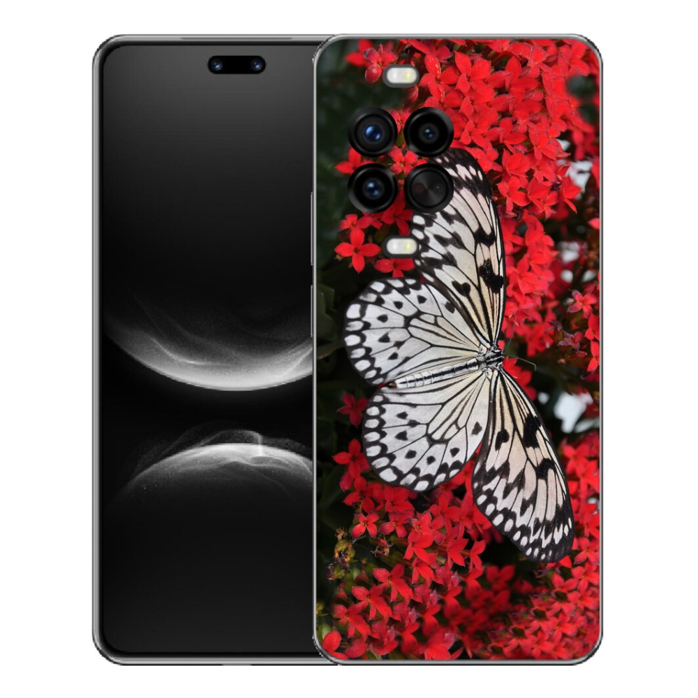 Gélový kryt mmCase na Huawei Nova 14 Pro - čiernobiely motýľ 1