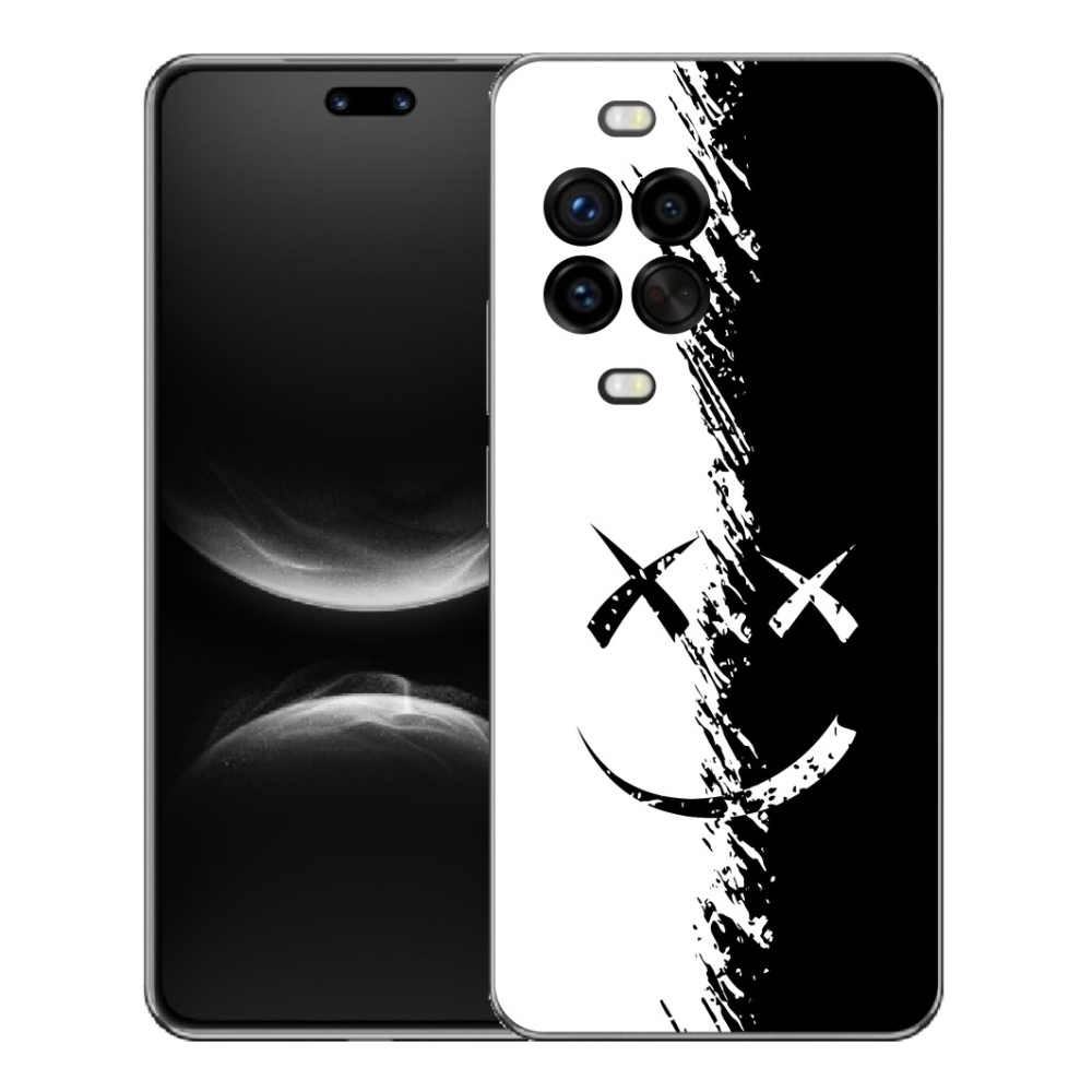 Gélový kryt mmCase na Huawei Nova 14 Pro - čiernobiely smajlík
