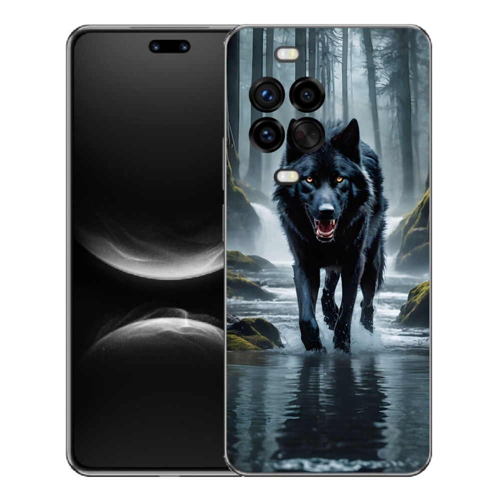 Gélový kryt mmCase na Huawei Nova 14 Pro - čierny vlk