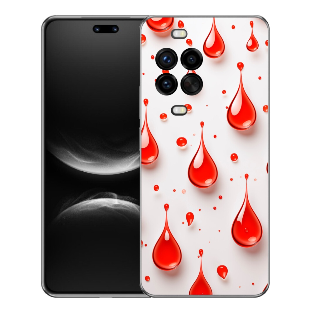 Gélový kryt mmCase na Huawei Nova 14 Pro - červené kvapky